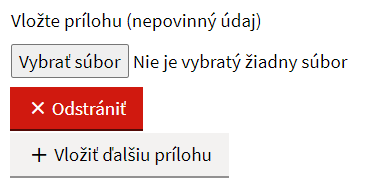 Vkladanie prílohy